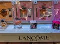 Miami, Usa - May 12, 2018: Lancome Poeme perfume on the shop display at Aventura mall, Miami