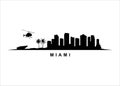 Miami Vice CIty Skyline Landscape Royalty Free Stock Photo