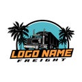 Miami Vice Freight Transporter Vector Graphic