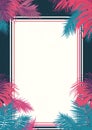 Miami Vice inspired frame 80s retro nostalgic