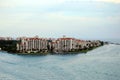 Miami, view on the Fisher Island Royalty Free Stock Photo