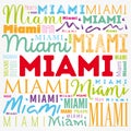 Miami wallpaper word cloud, travel concept background