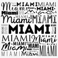 Miami wallpaper word cloud, travel concept background