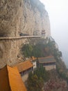 Mianshan Mountain the World Heritage Site, Many of Ancient Hanging Taoist Temples and caves. Pingyao Ancient City, Shanxi Province