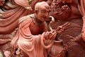 Mianyang, China: Terra Cotta Monk with Cobra Royalty Free Stock Photo