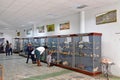 Miass, Chelyabinsk region, Russia, November, 14, 2018. People on the excursion in the hall of the Museum of the Ilmensky reserve