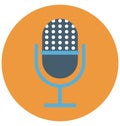 Mic Isolated Color Vector icon that can be easily modified or edit Royalty Free Stock Photo