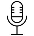 Mic Line Isolated Vector Icon That can be easily modified or edit Royalty Free Stock Photo
