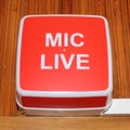 Mic live sign Royalty Free Stock Photo