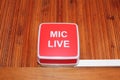 Mic live sign Royalty Free Stock Photo