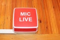 Mic live sign Royalty Free Stock Photo