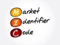 MIC - Market Identifier Code acronym