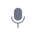 Mic, Microphone, Basic, Ui  Flat Color Icon. Vector icon banner Template Royalty Free Stock Photo