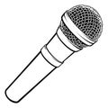 Mic Microphone Cartoon Illustration Icon