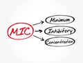 MIC - Minimum Inhibitory Concentration acronym, medical concept background