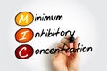 MIC - Minimum Inhibitory Concentration or Market Identifier Code acronym, medical concept background