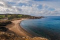 Mica beach, abandoned paradise beaches in Menorca, a Spanish Mediterranean island, after the covid 19 coronavirus crisis