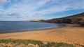 Mica beach, abandoned paradise beaches in Menorca, a Spanish Mediterranean island, after the covid 19 coronavirus crisis