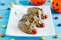 Mice cakes - funny and spooky Halloween treats Royalty Free Stock Photo