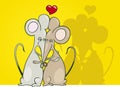 Mice couple in love