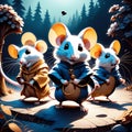 mice and rats, AI-Generatet