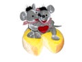 Mices on cheese Royalty Free Stock Photo