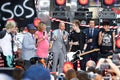 Michael Clifford, Ashton Irwin, Al Roker, Savannah Guthrie, Matt Lauer, Luke Hemmings, Carson Daly, Calum Hood Royalty Free Stock Photo