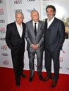 Michael Douglas, Alan Arkin & Chuck Lorre Royalty Free Stock Photo