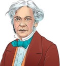 Michael Faraday cartoon style portrait