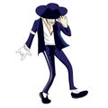 Michael Jackson cartoon Royalty Free Stock Photo