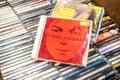 Michael Jackson CD album Invincible 2001 on display for sale, famous American musician and singer,