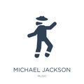 michael jackson icon in trendy design style. michael jackson icon isolated on white background. michael jackson vector icon simple