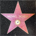 Michael Jackson`s star on Hollywood Walk of Fame Royalty Free Stock Photo