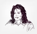 Michael Jackson vector sketch portrait illustration Royalty Free Stock Photo
