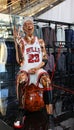 Michael Jordan display in store made of rose gold color