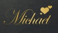 Michael Name Card: Golden Shining Elegance