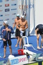 Michael Phelps, Alain Bernard, Open edf 2010 Royalty Free Stock Photo