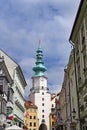 Michael\'s Gate In Bratislava old town Royalty Free Stock Photo