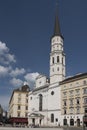 Michaeler church on the Michaelerplatz a square in front of the Hofburg palace the center of