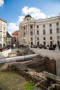 Michaelerplatz in Vienna with Roman and medieval remains