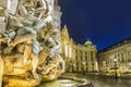 Michaelertrakt palace, Hofburg in Vienna, Austria. Night View fr