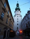 Beautiful evening view of the romantic city full of historical monuments Bratislava -Slovakia