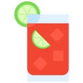 Michelada Cocktail icon, Alcoholic mixed drink vector