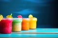 michelada mexican summer frozen beverage food photography, generative ai