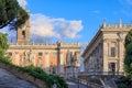 Rome urban view: Capitoline Hill with Palazzo Senatorio, Italy. Royalty Free Stock Photo