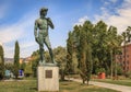 Michelangelo David in bronze on Promenade du Paillon park in Nice, France