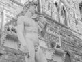 Michelangelo's David in the Piazza della Signoria in Florence Royalty Free Stock Photo