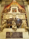 Michelangelo's tomb inside the Basilica of Santa Croce in Florence, ITALY Royalty Free Stock Photo