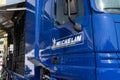 Michelin tire truck in motorsport circuit paddock logo brand name