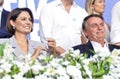 Michelle Bolsonaro and Jair Bolsonaro at the Inauguration Ceremony of the Woman\'s PL Presidency